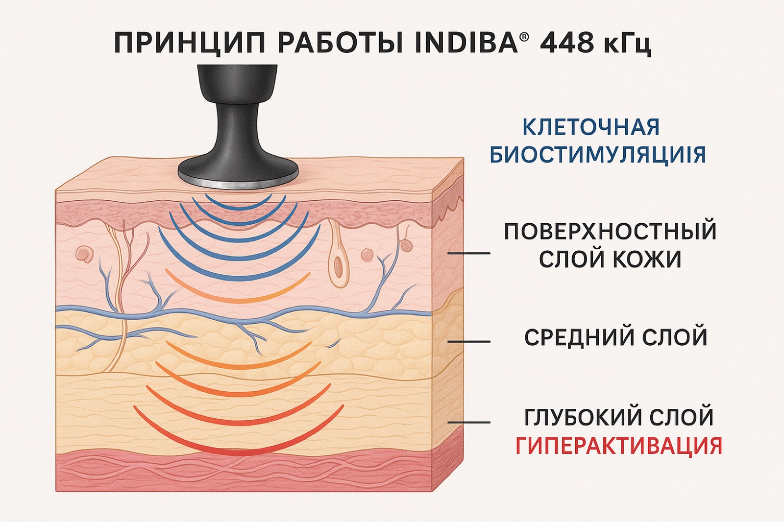 Принцип работы INDIBA 448 кГц